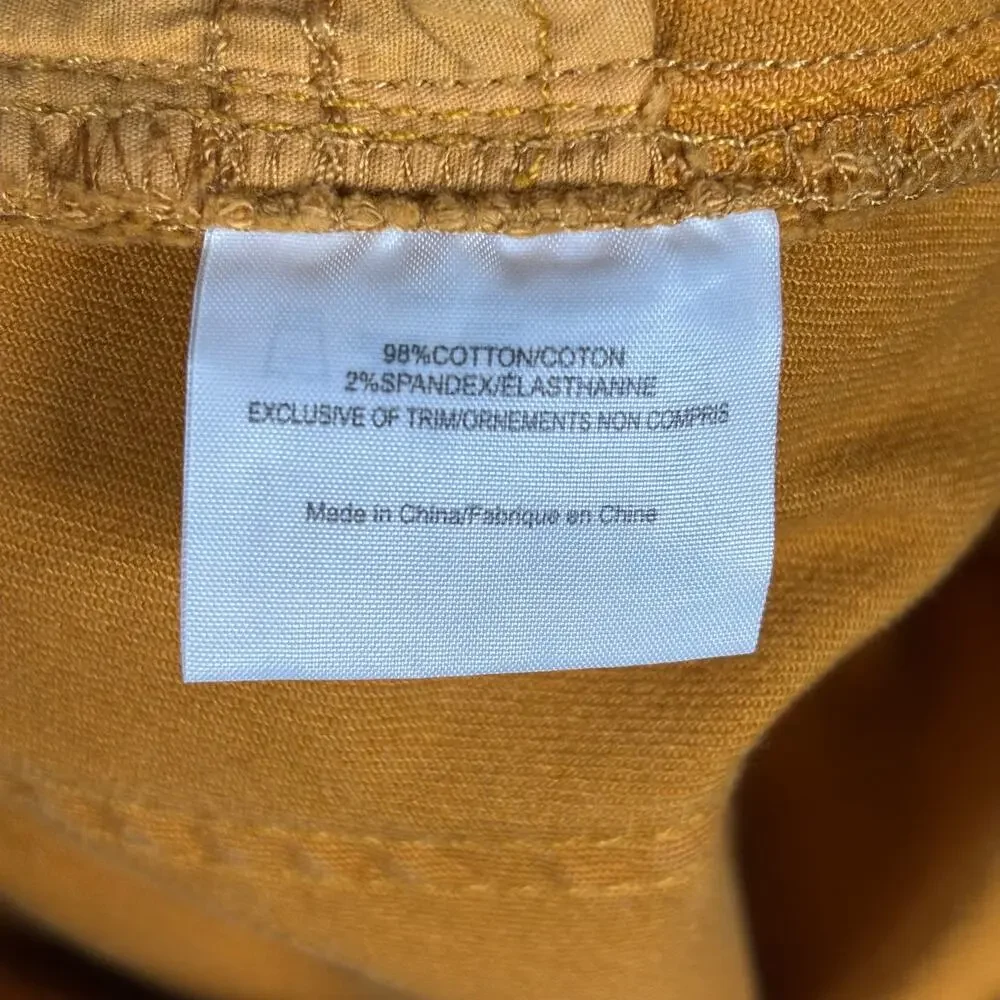 Tory Burch Ivy Super Skinny Mid Rise Jeans Women’s 30 Mustard Yellow Stretch